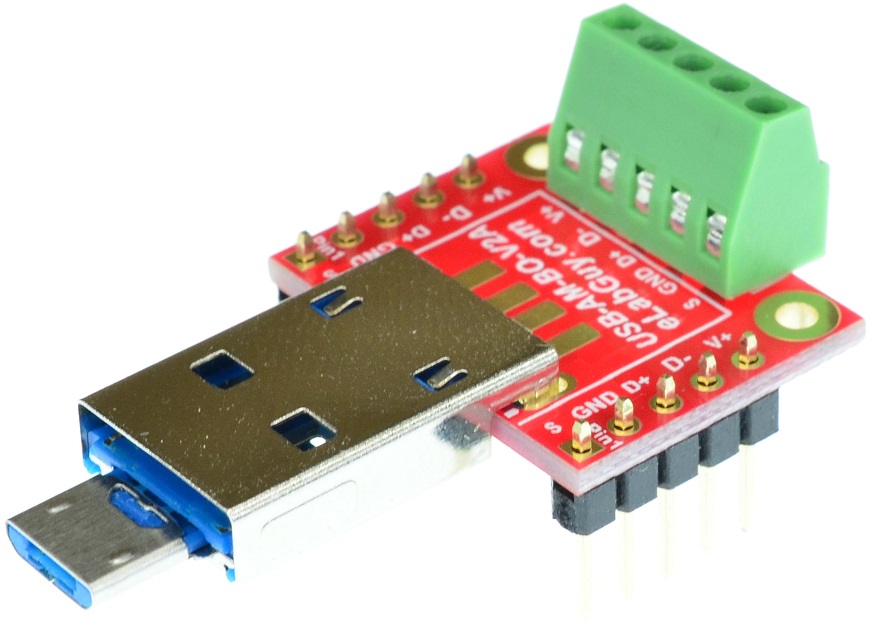 micro USB Type B Male USB Type A Male combo Breakout board